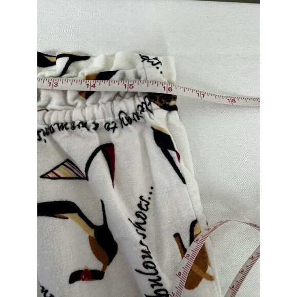 Delicates Designer Shoe Flannel M Pajama Set Red Leopard Nova Check Mobwife - Picture 12 of 16